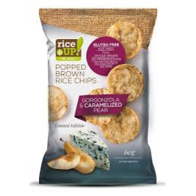 Brown Rice Chips Ρυζιού Gorgonzola & Caramelized Pear Brown Rice Chips Ρυζιού Gorgonzola & Caramelized Pear