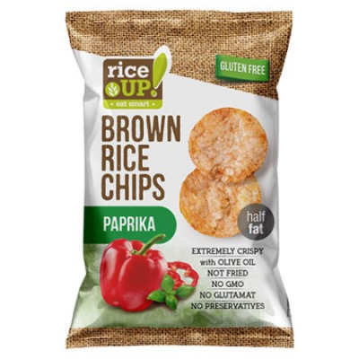 Brown Rice Chips Ρυζιού Paprika Brown Rice Chips Ρυζιού Paprika