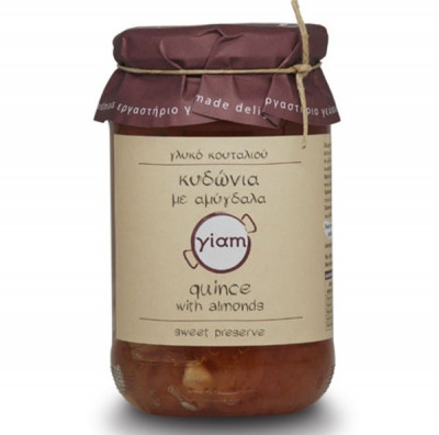 Γλυκό κουταλιού Κυδώνια με Αμύγδαλα 450gr Yiam Γλυκό κουταλιού Κυδώνια με Αμύγδαλα 450gr Yiam