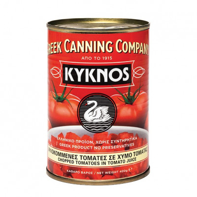 Ψιλοκομμένες Τομάτες σε Χυμό Τομάτας 400gr Κύκνος Ψιλοκομμένες Τομάτες σε Χυμό Τομάτας 400gr Κύκνος