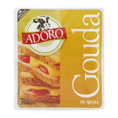 Τυρί Gouda σε Φέτες 200gr Adoro Τυρί Gouda σε Φέτες 200gr Adoro