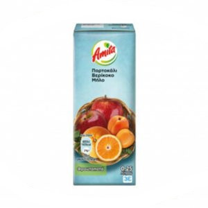 Amita Πορτοκάλι-Βερίκοκο-Μήλο 250ml (4αδα) Amita Πορτοκάλι-Βερίκοκο-Μήλο 250ml (4αδα)