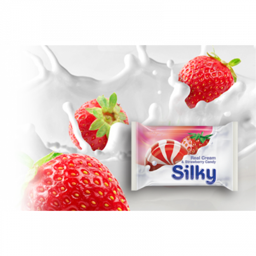 Καραμέλες Silky Κρέμα Φράουλα Καραμέλες Silky Κρέμα Φράουλα